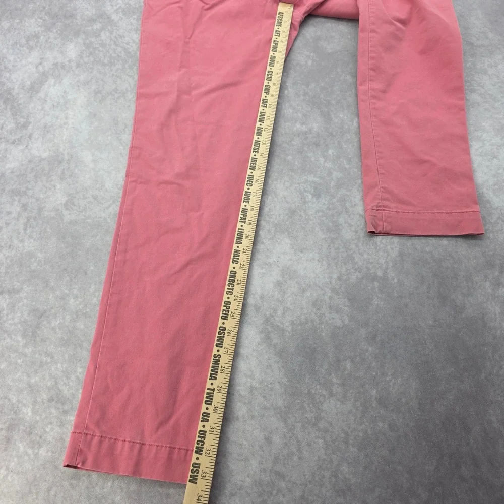 Polo Ralph Lauren Chino Pants Mens 34x34 Coral Pink Stretch Slim Fit Fits 36x34
